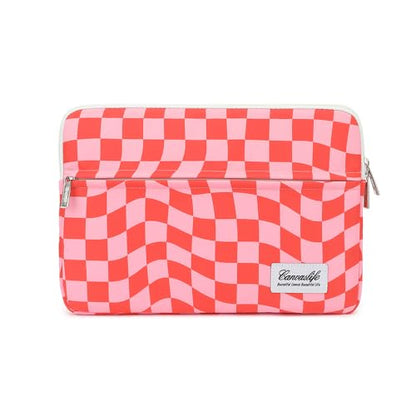 Canvaslife Patten Laptop Sleeve 14 inch 14.0 inch Laptop case Bag (Pink Check) - color: Pink Check, size: 14 inch / 14.0 inch