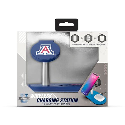 SOAR Collegiate 3-in-1 Wireless Charging Station - color: Arizona Wildcats