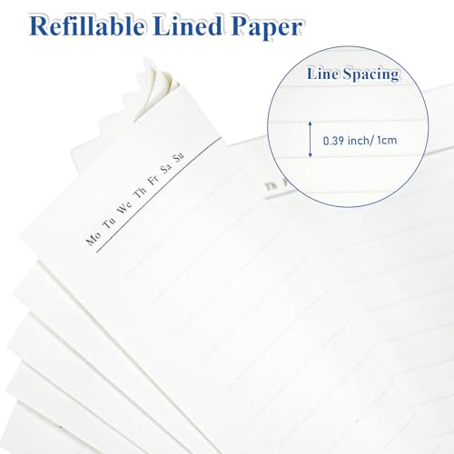 SAYEEC Refill Paper Loose Leaf Lined Paper for A5 Planner Organizer, 80 Sheets 6 Holes Ring Binder Planner for Journals Notebooks Diaries Inserts (3 Pack Refillable Loose Leaf) - color: 3 Pack Refillable Paper