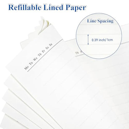 SAYEEC A5 Refill Paper Loose Leaf Lined Paper for A5 Planner Organizer 6 Holes Ring Binder Planner for Journals Notebooks Diaries Inserts, 80 Sheets - color: refillable paper