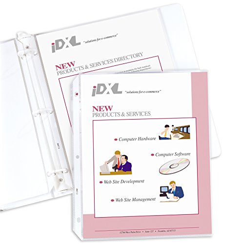C-Line Top Loading Heavyweight Poly Sheet Protectors, Non-Glare, 8.5 x 11 Inches, 100 per Box (62028) - size: 100 per Box