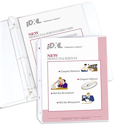 C-Line Top Loading Heavyweight Poly Sheet Protectors, Non-Glare, 8.5 x 11 Inches, 100 per Box (62028) - size: 100 per Box