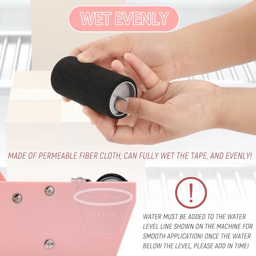 Water-Activated Tape Dispenser, Manual Kraft Gum Tape Dispenser, Width Adjustable 1.18-3.15", Light Weight & Portable Packing Tape Dispenser Set, Light Pink - color: Light Pink