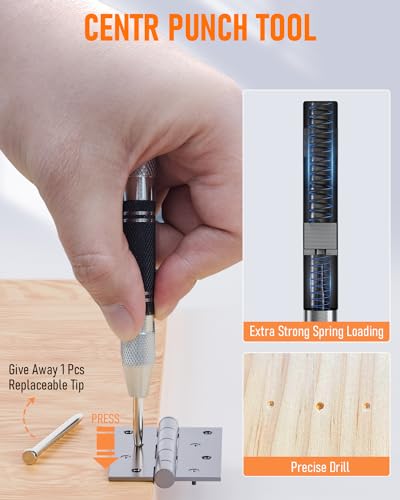Nicpro 18 Pack Carpenter Pencils Mechanical, Construction Pencils with 60 Refill, Automatic Center Punch and Carbide Scribe Tool, 2.0mm Mechanical Pencil for Woodworking, Best Carpenters Marking Tool - size: 18 Pack