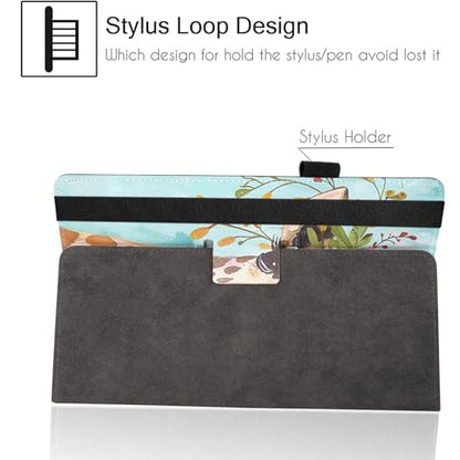 Universal 10 10.1 Inch Android Tablet Case,Slim Folding Stand Cover for All 9"-10.5" Touchscreen Tablet Case with Stylus Pen Holder,Deer - color: Deer