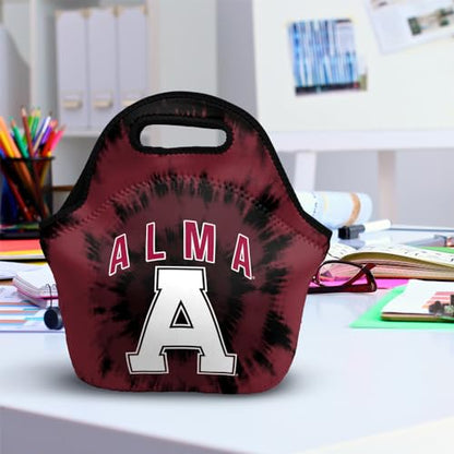 Campus Lab Alma College Tie-Dye Soft Neoprene Lunch Bag, Lightweight, Work - color: Alma College Scots