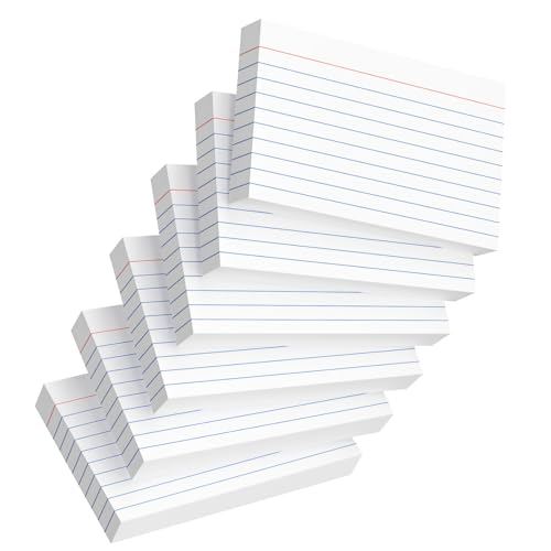 Index Cards 3x5 Inch, 300sheets, Flash Cards,Ruled Lined White Note Cards Paper For Studying, Schools Supplies, College, Office And Home Organization, Note Taking Supplies - color: White-6