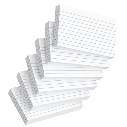 Index Cards 3x5 Inch, 300sheets, Flash Cards,Ruled Lined White Note Cards Paper For Studying, Schools Supplies, College, Office And Home Organization, Note Taking Supplies - color: White-6
