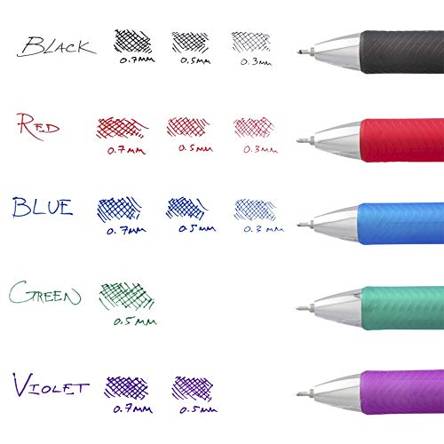 Pentel EnerGel RTX Retractable Liquid Gel Pen, (0.3mm) Needle Tip, Extra Fine Line, Blue Ink, 2 Pack