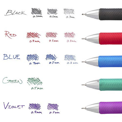 Pentel EnerGel RTX Retractable Liquid Gel Pen, (0.3mm) Needle Tip, Extra Fine Line, Blue Ink, 2 Pack