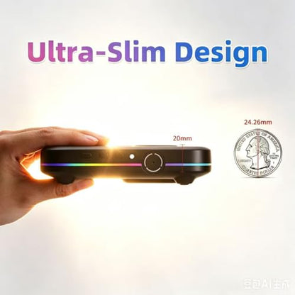 Ultra Slim Silent Mouse Mover Jiggler, USB-C Plug & Play, 100% Undetectable with Custom Timer & RGB LED Light, Realistic Movement Prevents Screen Lock, Ideal for WFH, Office, Home and Travel(Black3) - color: Black3