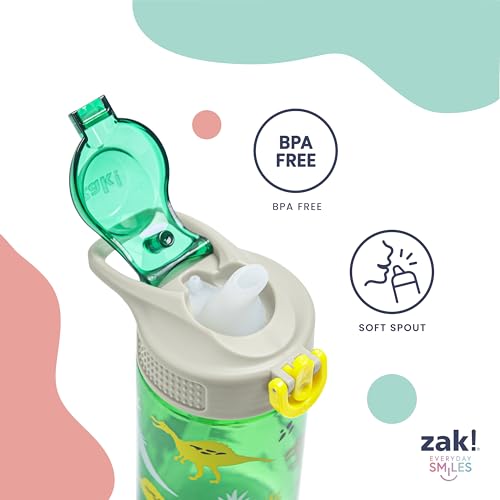 Zak Designs Barbie Sage Kids Water Bottle For School or Travel, 19oz Stainless Steel Water Bottle With Straw, Handle, and Leak-Proof, Pop-Up Spout Cover (Barbie) - color: Barbie (Sage)