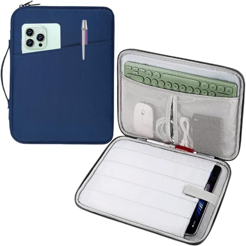 CAAORDKSO 9-11 Inch Tablet Sleeve Case for iPad 11 inch A16, 11" iPad Air/Pro, Amazon Fire HD 10 Tablet/Fire Max 11, 11” Samsung Galaxy Tab A9+/ S8/ S7/ S6, 9.7 10.2" 10.5" 10.9" iPad Bag, Navy Blue - color: Navy Blue, size: 9-11 Inch for iPad/Galaxy Tab/