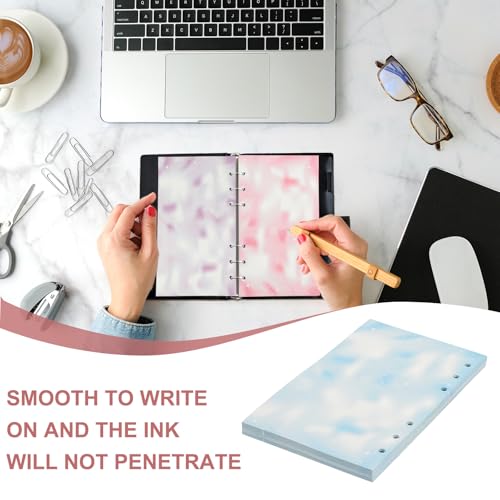 PATIKIL A6 Loose Leaf Paper, 80 Sheets 6.7 x 4" Render Notebook Paper Filler Binder Refill for 6 Ring Binder Note Taking Planner Journals Professionals, Blue - color: Blue