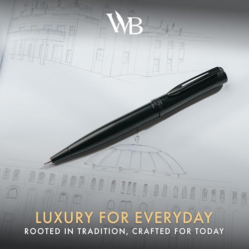 Wordsworth and Black Mechanical Pencil Graphite Lead- Stunning Luxury Metal Pencil, All Black Lacquer Finish, 0.7mm Led, Best Gift Set for Men & Women, Professional Executive Office Pencils - color: All Black