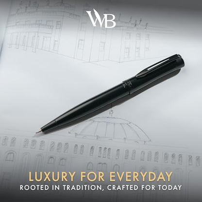 Wordsworth and Black Mechanical Pencil Graphite Lead- Stunning Luxury Metal Pencil, All Black Lacquer Finish, 0.7mm Led, Best Gift Set for Men & Women, Professional Executive Office Pencils - color: All Black