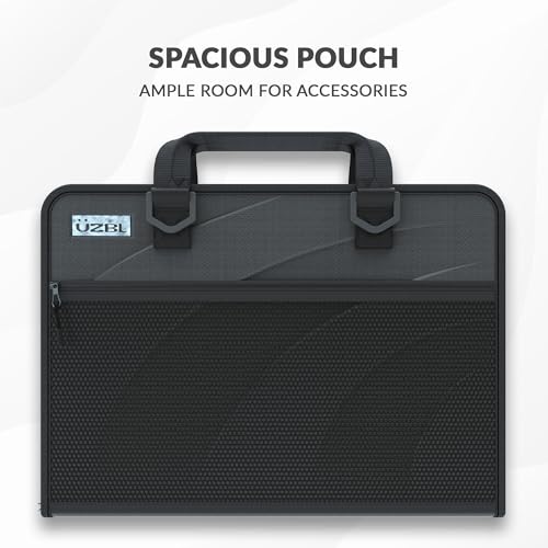 UZBL 11-11.6 Inch Zip Lite Always-on Chromebook Protective Hard Case with Accessory Pouch & Shoulder Strap - size: 1 Pack