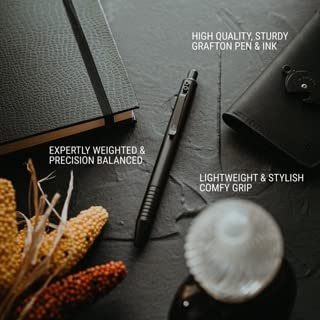 Everyman Black Grafton Gel Ink Pen Bundle | Premium 0.7mm Refillable Metal Pen with Comfortable Grip + 3 Black Refills | Smooth Writing EDC Pen Set for Office, Travel, Gifts & Daily Use - color: Black, style: Pen and Refil Set