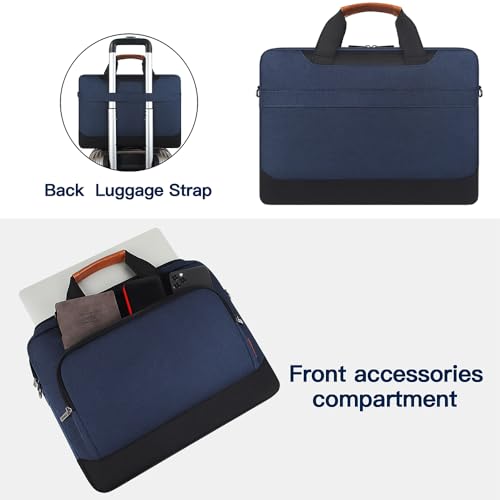 DOMISO 17-17.3 Inch Laptop Bag Business Briefcase Laptop Shoulder Bag for HP Pavilion 17/Dell Inspiron 17/Acer/ASUS, Blue - color: Blue, size: 17 - 17.3 Inch