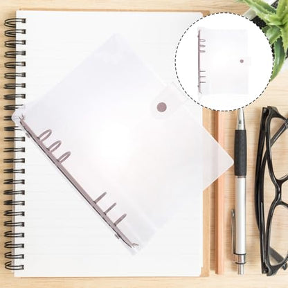 Zerodeko A5 Pink Loose Leaf Binder with PVC Soft Cover, 3-Ring Mini Binder Clips, Flexible Book Rings Organizer for School, Office, and Personal Notes