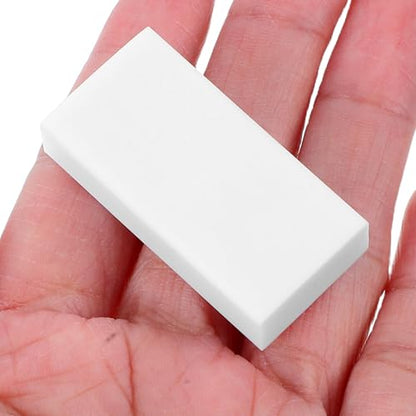 Uonlytech 20pcs White Pencil Erasers for School and Art Drawing, Rectangular PVC Erasers, Students, and Artists, Classroom Supplies for Sketching and Writing