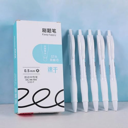 5/12 Pcs Quick-Drying Gel Inks Pen Smooth Writing Tool Retractable Back to School Supplies for Students Smooth Writing Ne