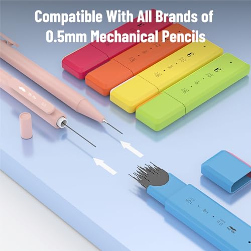 Mr. Pen- 0.5 mm Lead Refills for Mechanical Pencils, 10 Pack | 1000 pcs (100 per Tube), Black, HB Graphite Lead, Standard Mechanical Pencil Refills for Drawing and Sketching - size: 0.5mm 1000 pcs