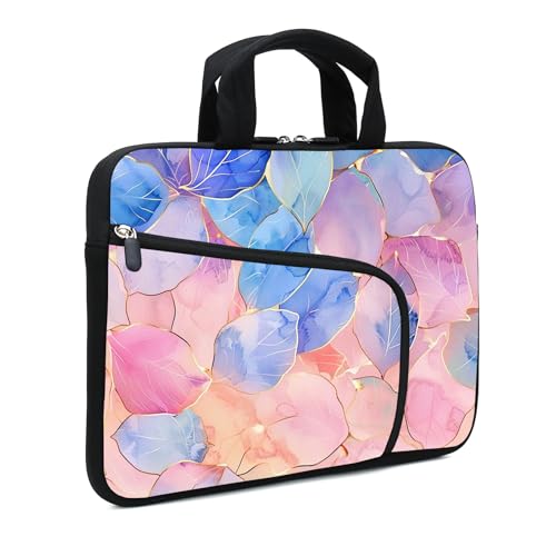 Laptop Sleeve - 11.6-12.2 inches Chromebook, Ultrabook & Tablet Case with Neoprene Handle & Two Pockets (Leaf) - color: leaf
