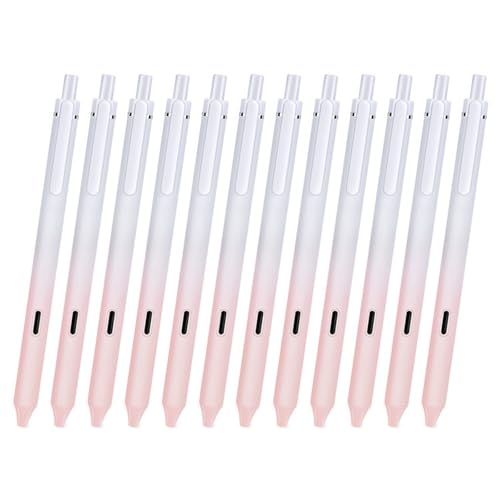 12Pieces Quick Drying Gel Pen Retractable Gel Pen Comfortable Grip for Student Teens Exams, 0.5mm Tip, Smooth to Write - color: Zangyue