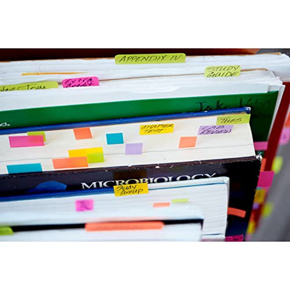 Post-it Flags, 50/Dispenser, 2 Dispensers/Pack, 1 in Wide, Bright Green (680-BG2) - color: Bright Green, size: 0.3" x 2.7"