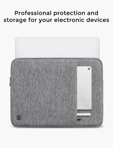 DOMISO Laptop Case Laptop Sleeve Cover Compatible with 15 inch MacBook Air M4/A3241 2025, M3/A3114,M2/A2941,15 inch MacBook Pro A1990 A1707,Compatible with Dell XPS 15 Plus with Pocket,Grey - color: Grey, size: 14 inch