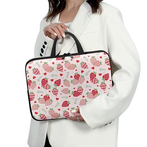 Laptop Bag Laptop Case Computer Carrying Case Laptop Sleeve Case Laptop Traval Bag Computer Cover for Men Women - color: Strawberries, size: 13inch