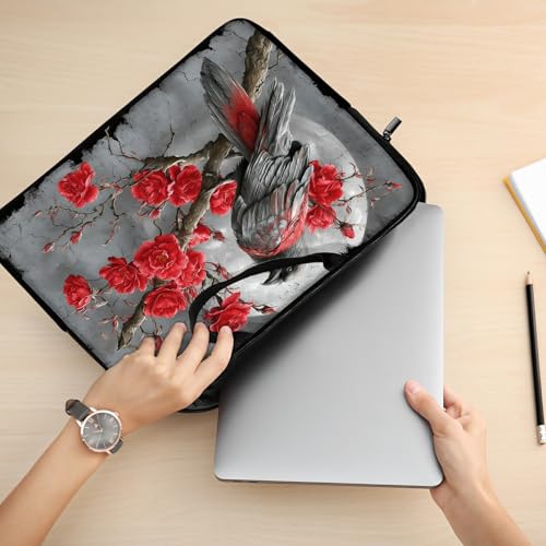 17 17.3 inch Laptop Sleeve with Handle, Crow Water‑Resistant Laptop Carrying Case for HP 17.3 inch Laptop/HP Envy 17/Dell Inspiron 17/Lenovo Ideapad 17.3 - color: Crow, size: 17-17.3 inch Devices