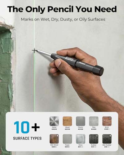 Nicpro 38Pcs Carpenter Pencil with Sharpener, Carpenter Tool in Canvas Case | 102 Refill,Carpenter Pencil Set with 6 Deep Hole Long Nib Marker Pen, Scribe Tool, Construction Pencils for Architect Marking - size: 38 Pack
