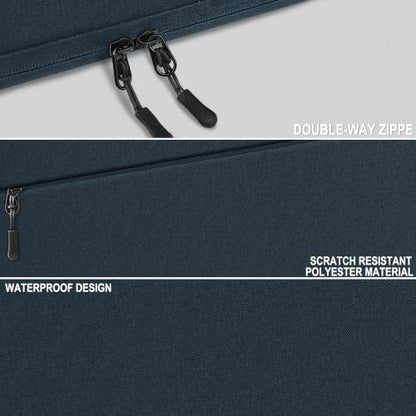 Laptop Sleeve 14 inch, Traveling Water Resistant Laptop Case with Pocket, Shockproof Protective Carrying Notebook Cover Compatible for 14 Inch MacBook Air/Pro, HP, Lenovo, Dell, ASUS, Dark Blue - color: Dark Blue, size: 14 Inch