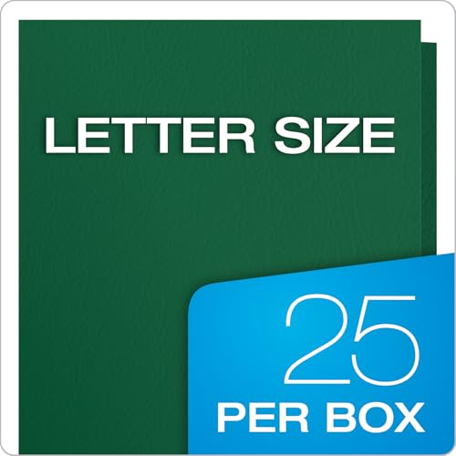 Oxford Twin-Pocket Folders, Textured Paper, Letter Size, Hunter Green, Holds 100 Sheets, Box of 25 (57556EE) (Pack of 2) - color: Hunter Green, size: 25-Count (Pack of 2)