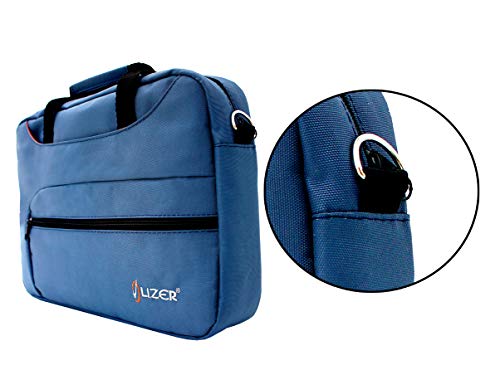 Lizer Laptop Bag, Laptop Sleeve Case 13 Inch, Messenger Shoulder Bag For Laptop or Tablet, Computer Bag, 11-13 Inch Laptop Tablet Compatible Case, Sleek, Durable & Water-Repellent Fabric (Navy)