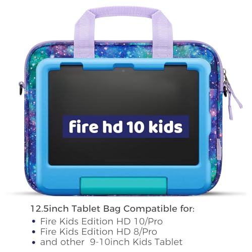 Choco Mocha Kids Tablet Sleeve Bag for Boys & Girls, (10-12.5Inch) - color: Galaxy-purple 12.5inch, size: 12.5inch(12.5 x 9.8 x 1.3)