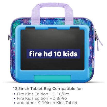 Choco Mocha Kids Tablet Sleeve Bag for Boys & Girls, (10-12.5Inch) - color: Galaxy-purple 12.5inch, size: 12.5inch(12.5 x 9.8 x 1.3)