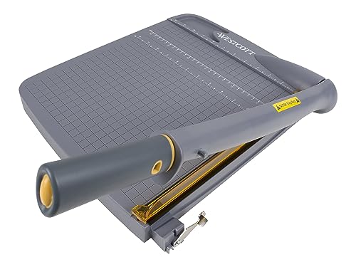 Westcott Titanium Bonded Plastic Guillotine Paper Trimmer, 12" - color: Titanium