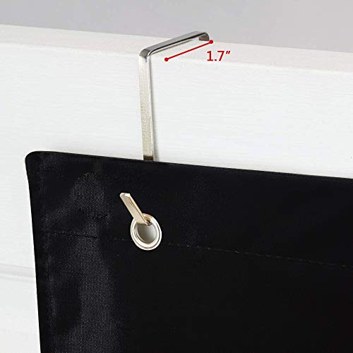 Eamay Hanging File Folder Organizer - 30 Pockets, 5 Over The Door Hanger - Office Document Letter Organizer - color: Black 30 Pockets