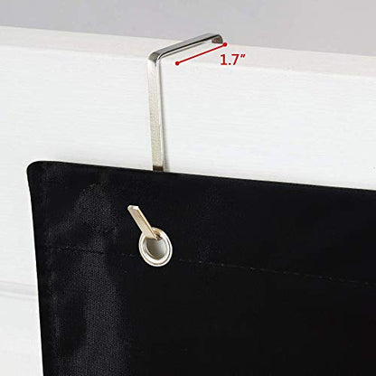 Eamay Hanging File Folder Organizer - 30 Pockets, 5 Over The Door Hanger - Office Document Letter Organizer - color: Black 30 Pockets