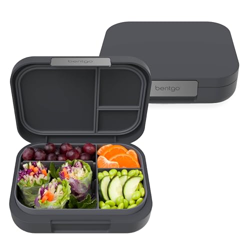 Bentgo® Modern - Leak-Resistant Bento Lunch Box For Adults, Teens, & Larger Appetites; Reusable BPA-Free Meal Prep Container with 3 or 4 Compartments, Dishwasher/Microwave Safe; 5 Cups (Dark Gray) - color: Dark Gray