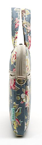 kayond Blue Water Hyacinth Patten water resistant Laptop Shoulder Messenger Bag Case Sleeve for 14 Inch 14.1 Inch Laptop,Laptop Briefcase - color: Water Hyacinth, size: 14-14.1 Inch