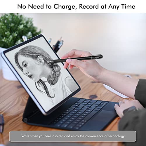 Digiroot Universal Stylus,[2-in-1] Disc Stylus Pens for All Touch Screens Cell Phones, iPad, Tablets, Laptops with 6 Replacement Tips(4 Discs, 2 Fiber Tips Included) - (Black) | High Sensitivity, No Charging, With 6 Replacement Tips(4 Discs, 2 Fiber Tips)