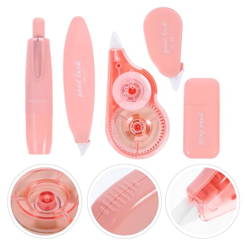 Homoyoyo Correction Tape Set with Silent Roller Multi-function 5pcs Instant Correction Plastic Tape Dispenser, Resistant to Breaking, for Office, School, Libraries, and Business Trips