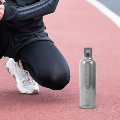 Beaupretty Glass Water Bottle 500ml Small Portable High Temperature Resistant Water Jug with Time Scale for Students Home and Outdoor Fitness Use