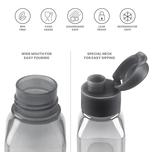 Bulk Multicolor Water Bottles Set of 192 10oz Leak Proof with Carry Strap Square Reusable for Kids and Adults BPA-Free Dishwasher-Safe - color: 192 pack combo