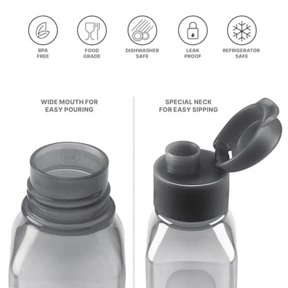 Bulk Multicolor Water Bottles Set of 192 10oz Leak Proof with Carry Strap Square Reusable for Kids and Adults BPA-Free Dishwasher-Safe - color: 192 pack combo