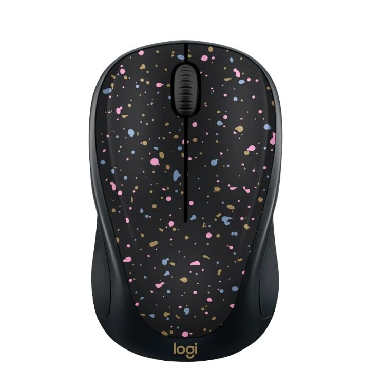 Logitech Compact Wireless Mouse, 2.4 GHz with USB Receiver, 1000 DPI Optical Tracking, 18-Month Life Battery, PC/Mac/Laptop/Chromebook, Speckle (Renewed)